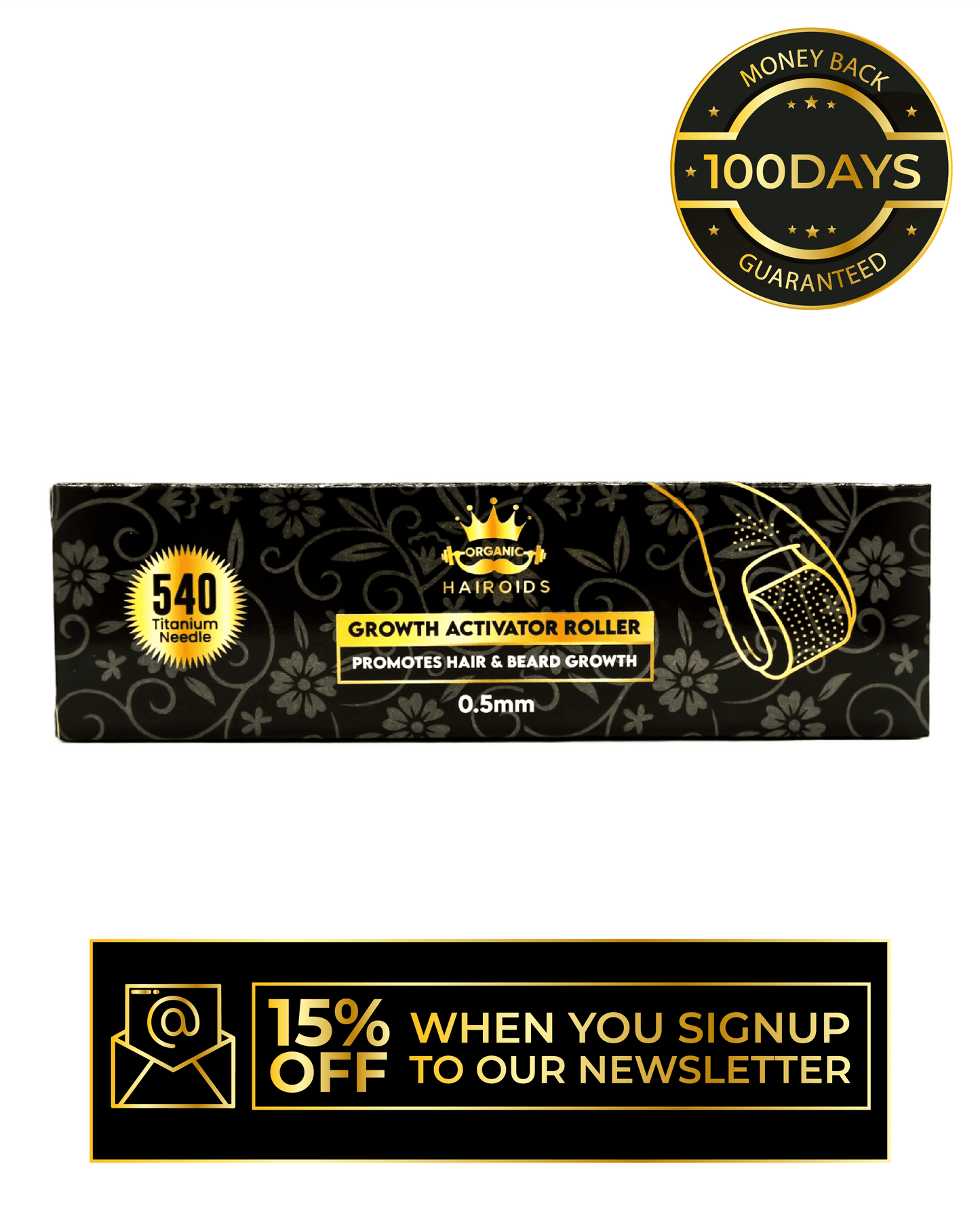 Organic Hairoids Growth Derma Roller