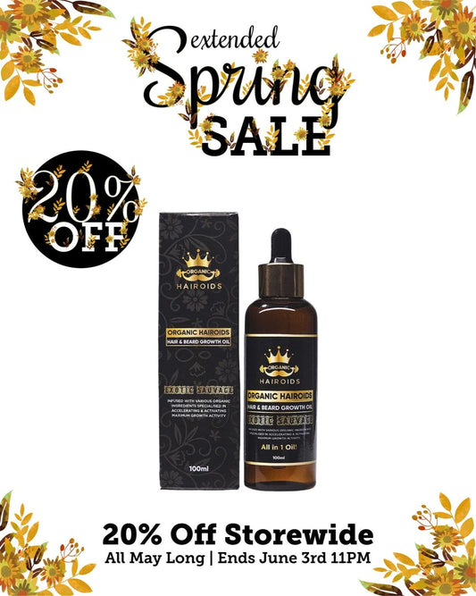 Organic Hairoids Hair & Beard Growth Oil - 100ML