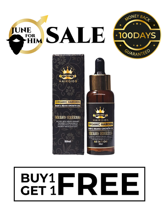 Organic Hairoids Hair & Beard Growth Oil - 50ML